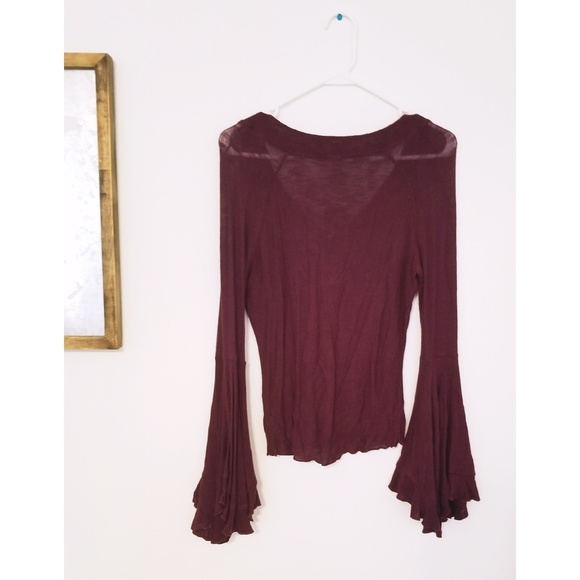 NWT Free People Dramatic Bell Sleeve Top - Picture 3 of 8